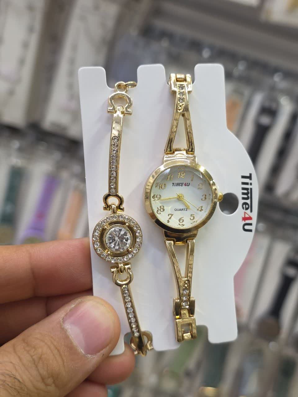 ست ساعت و دستبند زنانه مجلسی