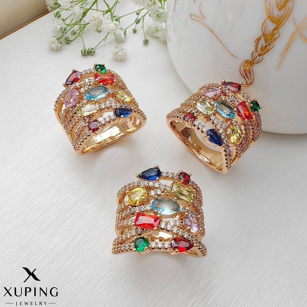انگشتر زنانه ژوپینگ انگشتر جواهری زنانه پرتوفینو