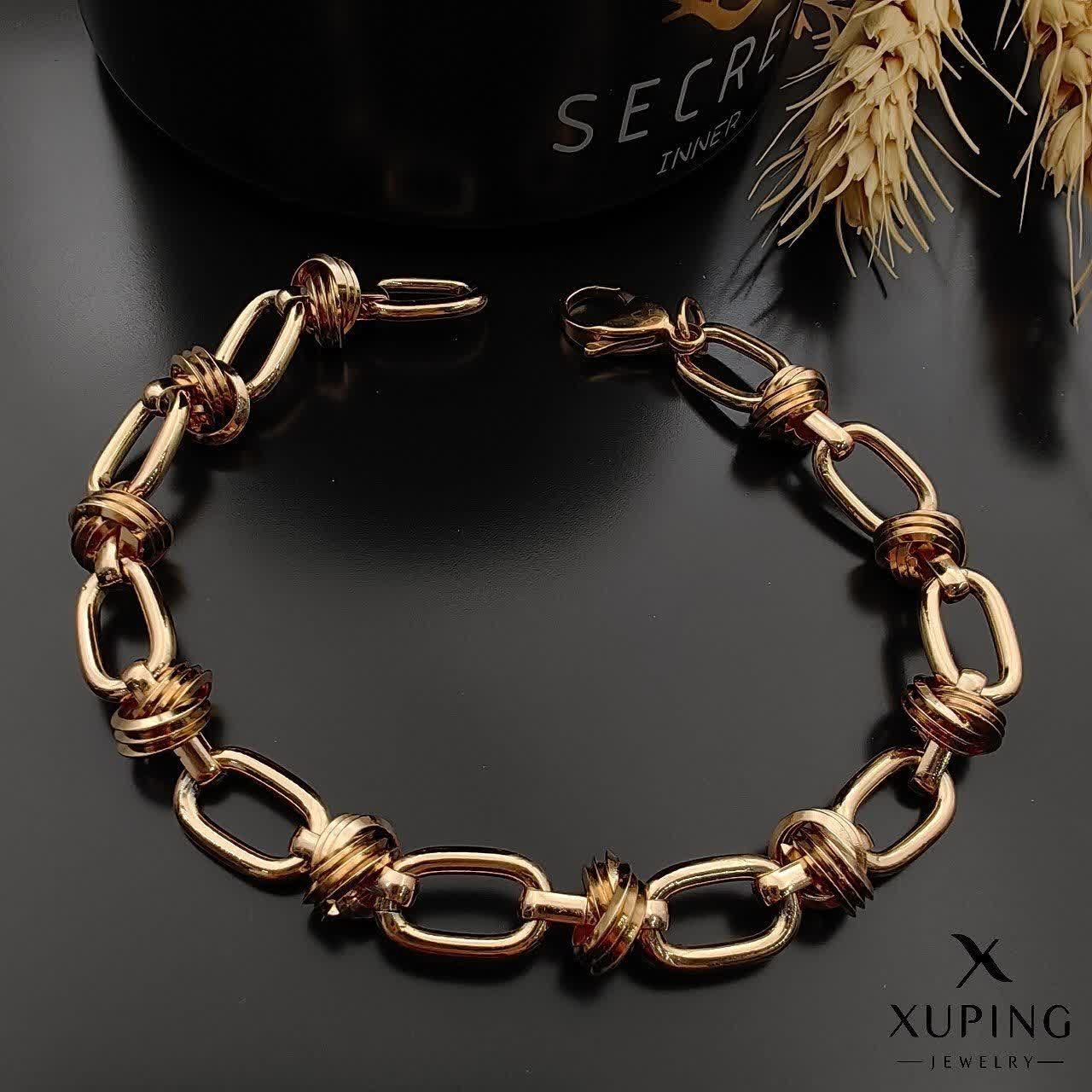 دستبند زنانه ژوپینگ طرح طلا مطابق با عکس