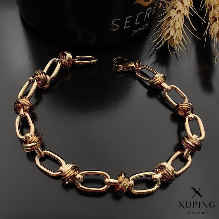 دستبند زنانه ژوپینگ طرح طلا مطابق با عکس
