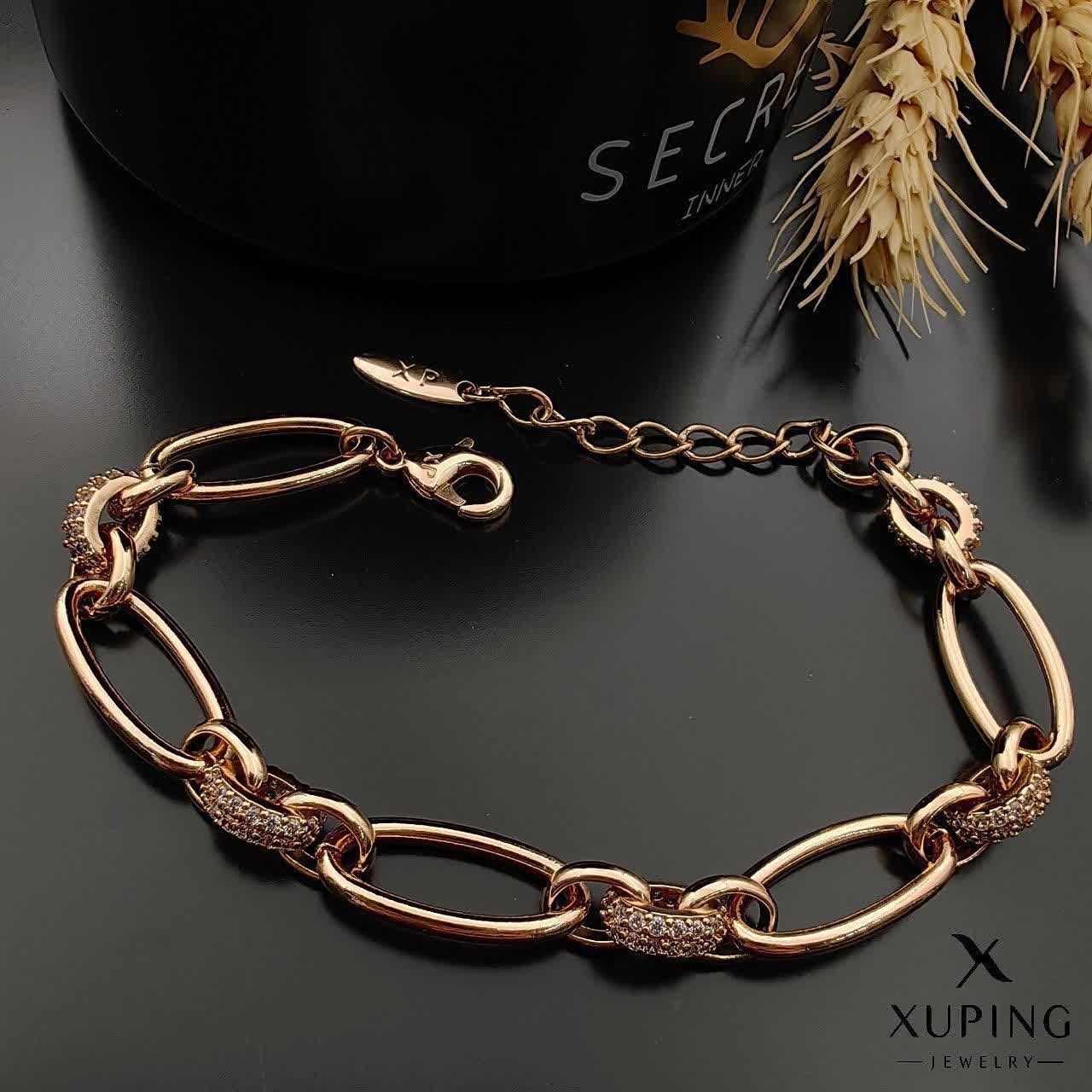 دستبند زنانه ژوپینگ طرح طلا مطابق با عکس