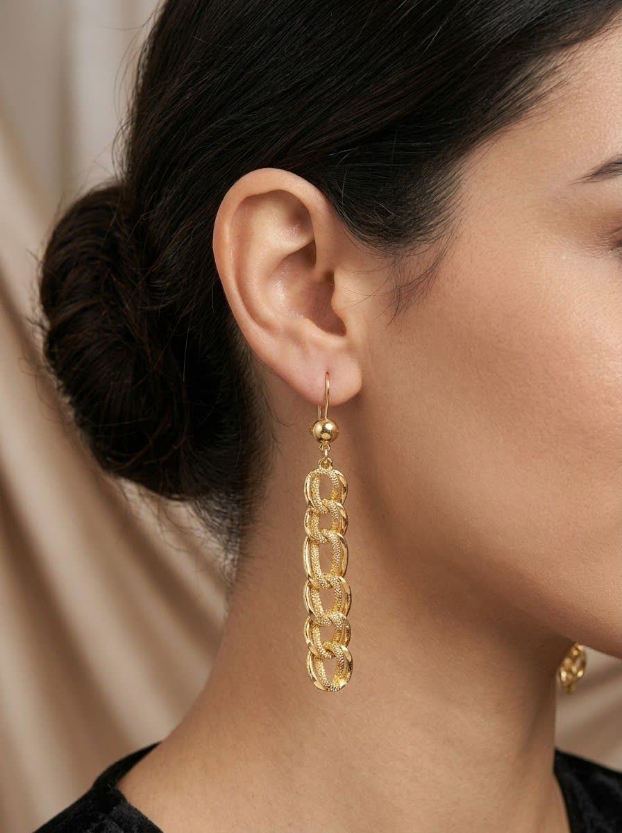 گوشواره زنانه آویزی برند سیتی گلد